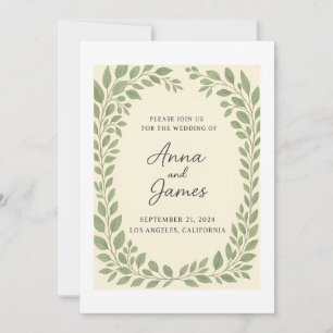 Rustikale botanische Hochzeitseinladung - Eukalypt Einladung