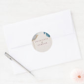 Rustikale botanische Hochzeitseinladung Runder Aufkleber (Umschlag)