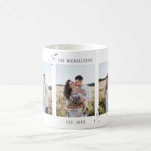 Rustikale botanische Hochzeitsfoto Kaffeetasse