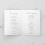 Rustikale botanische Hochzeitsmappe Wiese gefaltet Programm (Innenseite)