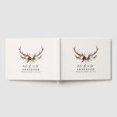 Rustikale botanische Hochzeitsplanposte Gästebuch (Voll)