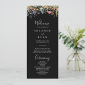 Rustikale botanische Hochzeitsprogramm Wiese Programm (Stehend Vorderseite)