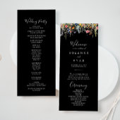 Rustikale botanische Hochzeitsprogramm Wiese Programm