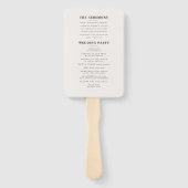 rustikale botanische Hochzeitsschrift für die Rüst Fächer (Rückseite)