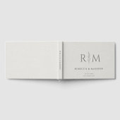 Rustikale botanische Monogramm-Hochzeit Gästebuch (Voll)