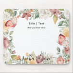 Rustikale botanische Rose Rosa Schmetterling Mousepad<br><div class="desc">Rustikale botanische Rose Rosa Schmetterling Custom Mouse Pad. Alle Fotos und Texte sind so vorbereitet,  dass Sie mit Ihren eigenen Daten schnell und einfach personalisieren können. Für viele andere Designs besuchen Sie bitte die Sammlung von Geschäften: https://www.zazzle.com/collections/119376792509928647</div>