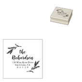 Rustikale botanische Rücksendeadresse Gummistempel (Stempel)