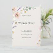 Rustikale botanische Save-the-Date-Karte Save The Date (Stehend Vorderseite)