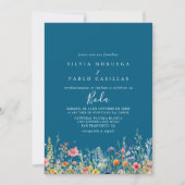 Rustikale botanische spanische Hochzeit auf der Wi Einladung (Vorderseite)