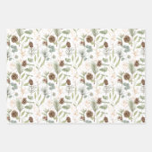 Rustikale botanische Vegetation, Berries & Pine Co Geschenkpapier Set (Vorderseite 3)