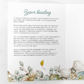 Rustikale botanische Vegetation & Blume Liebe Erin Dreifach-gefaltete Programmkarte (Innen Erste Seite)