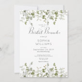 Rustikale botanische Vegetation Bridal Brunch Einladung (Vorderseite)