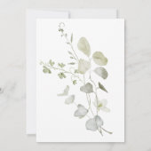 Rustikale botanische Vegetation Bridal Brunch Einladung (Rückseite)