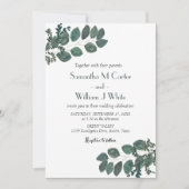 Rustikale botanische Vegetation Einladung (Vorderseite)