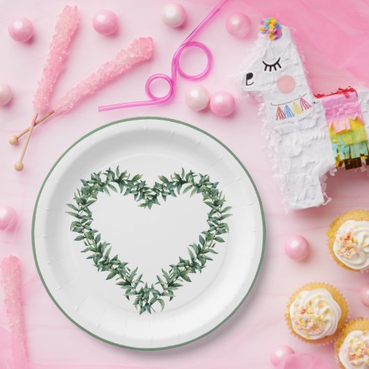 Rustikale botanische Vegetation Leaf Einfaches Kra Pappteller (Party)