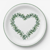 Rustikale botanische Vegetation Leaf Einfaches Kra Pappteller (Vorderseite)