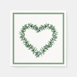 Rustikale botanische Vegetation Leaf Einfaches Kra Serviette