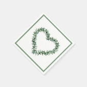 Rustikale botanische Vegetation Leaf Einfaches Kra Serviette (Ecke)