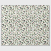 Rustikale botanische Vegetation und Berries Weihna Geschenkpapier (Flach)