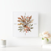 Rustikale botanische Wanduhr zur Herbsternte (Zuhause)