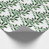 Rustikale Botanische Wasserfarbenwelt Hochzeitsges Geschenkpapier (Ecke)