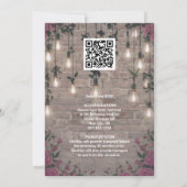 Rustikale Botanische Wildblume Einladung (Rückseite)