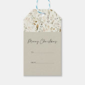 Rustikale botanische Wildblume Geschenkanhänger (Vorderseite)