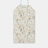 Rustikale botanische Wildblume Geschenkanhänger (Rückseite)