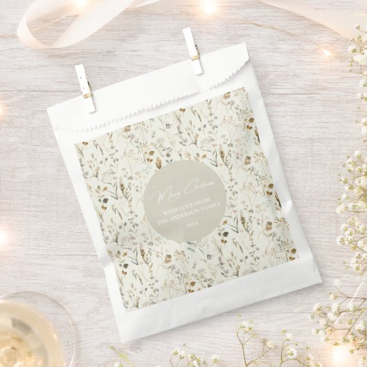 Rustikale botanische Wildblume Geschenktütchen (Ausgeschnitten)