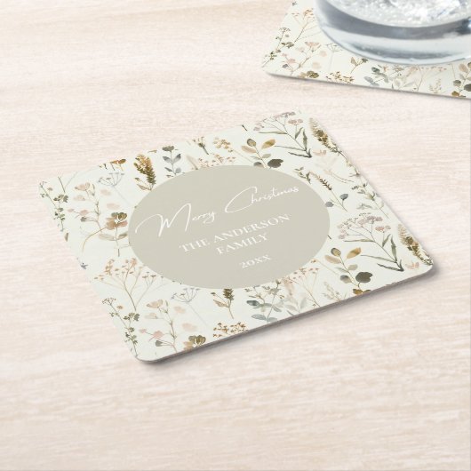 Rustikale botanische Wildblume Rechteckiger Pappuntersetzer (angewinkelt)