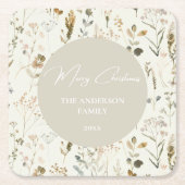 Rustikale botanische Wildblume Rechteckiger Pappuntersetzer (Vorderseite)