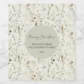 Rustikale botanische Wildblume Weinetikett (Einzelnes Label)