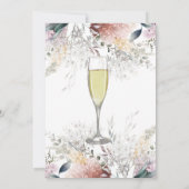 Rustikale botanische Wildblumen Brunch & Bubbly Einladung (Rückseite)