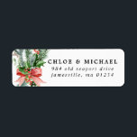 Rustikale botanische Winter-Hochzeit-Rücksendeadre<br><div class="desc">Elegante Anordnung silbergrauer Kiefernfedern, heilig und eukalyptus wird durch einen großen, hellen roten Bogen zusammengezogen. Rote Beeren verleihen Pop von Farbe und Textur. Perfekter Akzent für Ihre Hochzeitseinladungen oder Dankeschön-Notizen. Dieses Adressetikett wird auch auf Ihren Weihnachtskarten-Umschlägen fantastisch aussehen. Konzipiert zur Koordination mit der rustikalen Winter Botanischen Kollektion. Bitte melde mich...</div>