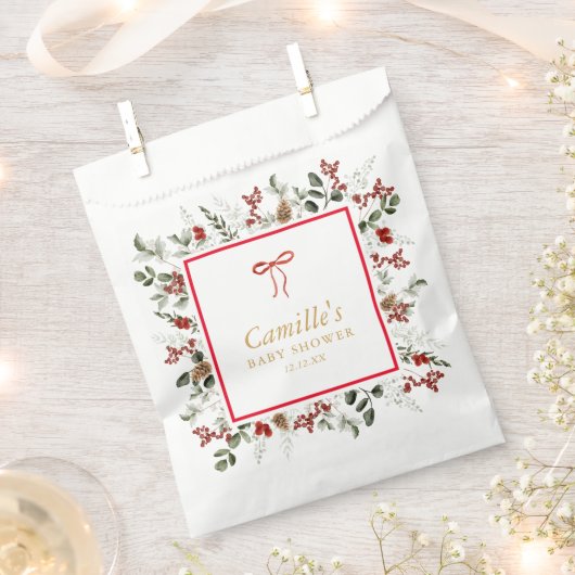 Rustikale Botanische Winter-Kinderdusche Geschenktütchen (Ausgeschnitten)