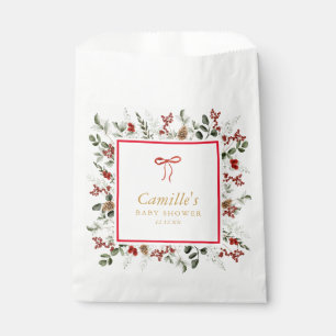 Rustikale Botanische Winter-Kinderdusche Geschenktütchen