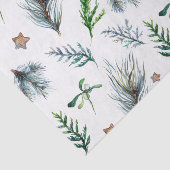 Rustikale Botanische Woodsy Pine Tree Blätter Seidenpapier (Ausschnitt)