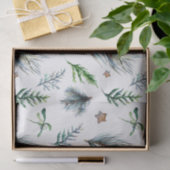 Rustikale Botanische Woodsy Pine Tree Blätter Seidenpapier (Geschenk)