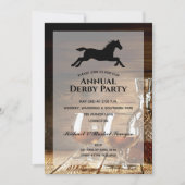 Rustikale Bourbon Derby Racing Party Einladung (Vorderseite)