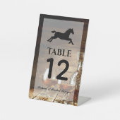 Rustikale Bourbon Whiskey-Tischnummer Sockelschild (Vorderseite)