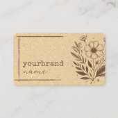 Rustikale Boutique Blume Visitenkarte (Vorderseite)
