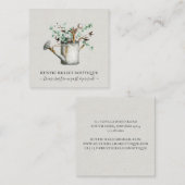 Rustikale Boutique Quadratische Visitenkarte (Vorne/Hinten)