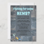 Rustikale Boy Baby Couples Dusche Einladung (Vorderseite)