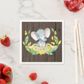 Rustikale Boy Elephant Babydusche Gelb Napkins Serviette (Beispiel)