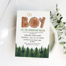 Rustikale Boy Woodland Babydusche