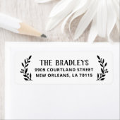 Rustikale Branch-Rücksendeadressen-Aufkleber (Insitu)