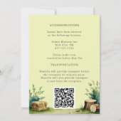 Rustikale Brauerei Blumenzange Hochzeit Einladung (Rückseite)