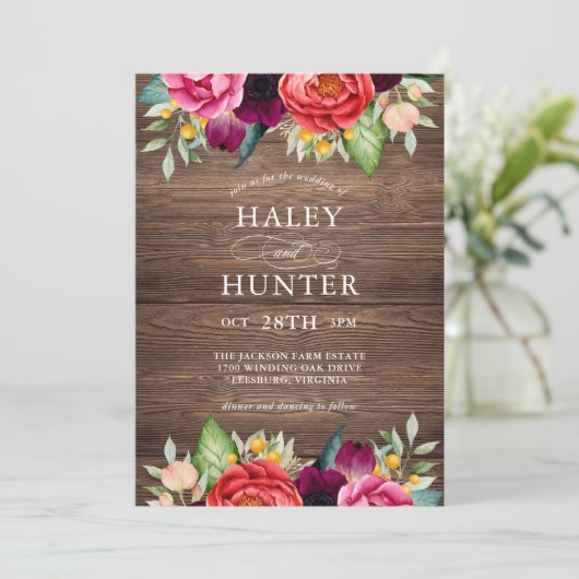 Rustikale Brauerei Einladung (Stehend Vorderseite)