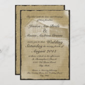 Rustikale Brauerei Einladung (Vorne/Hinten)