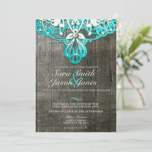 Rustikale Brauerei Einladung (Stehend Vorderseite)